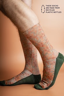 Recycled Polyester Flowering Gum Terracotta Socks